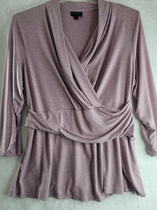 J. Jill Tops - J. Jill Wearever Women Tunic Top Lavender V Neckline 3/4 Sleeve Size XL Stretch